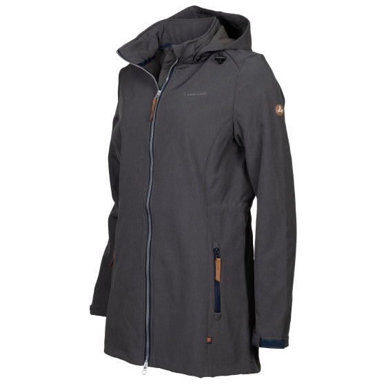 Afbeelding laden in galerijviewer, Life line Kya softshell parka dames donkergrijs maat 3XL