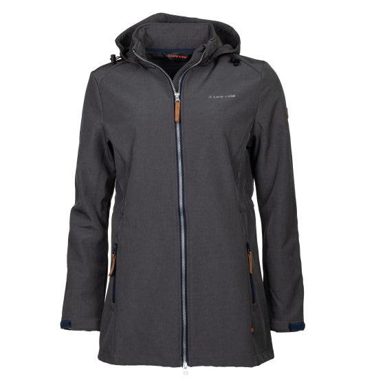 Afbeelding laden in galerijviewer, Life line Kya softshell parka dames donkergrijs maat 4XL