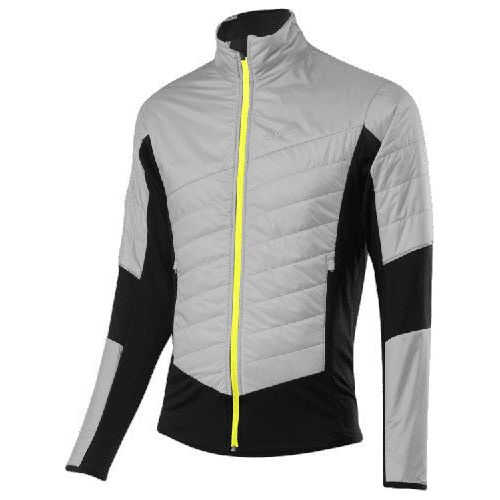 Afbeelding laden in galerijviewer, Löffler Hybride jack PL60 heren polyester zilvergrijs zwart mt 46