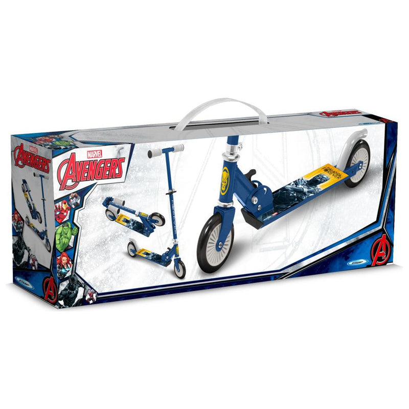 Afbeelding laden in galerijviewer, Marvel Black Panther 2-wiel Kinderstep Opvouwbaar Voetrem Blauw