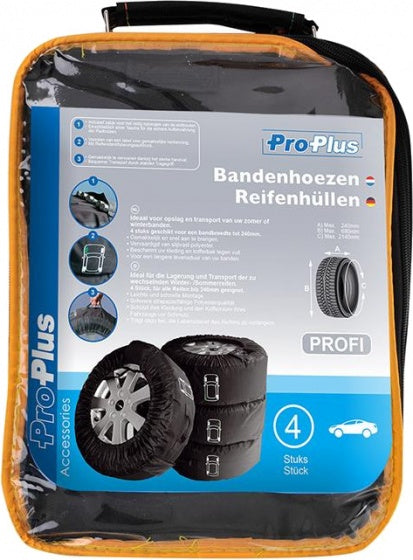 Afbeelding laden in galerijviewer, Proplus Profi bandenhoezenset Ø68 cm 214 cm 240 mm zwart