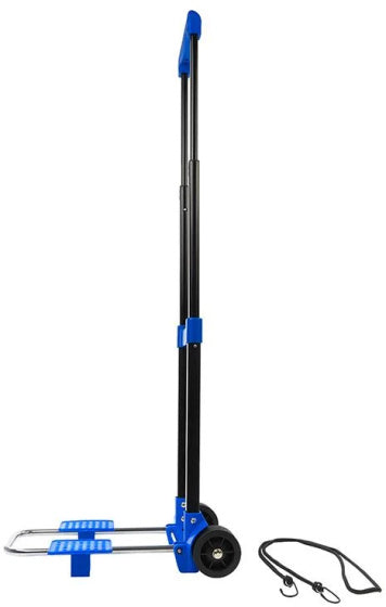Afbeelding laden in galerijviewer, Proplus Inklapbare bagagetrolley 30 kg staal zwart blauw