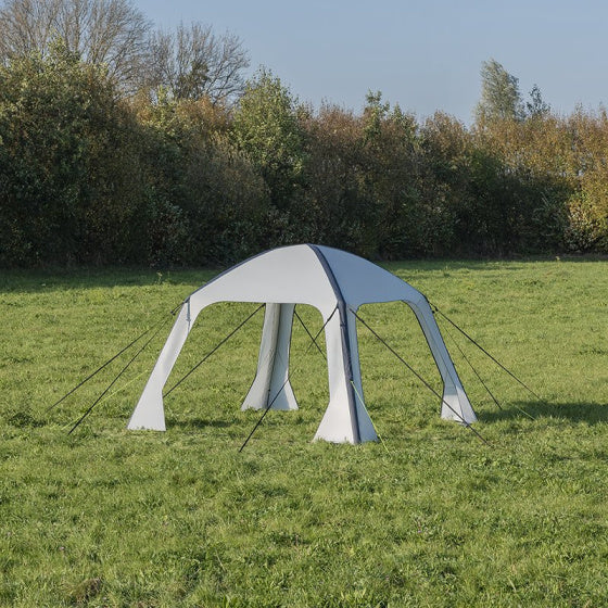 Afbeelding laden in galerijviewer, Proplus Partytent opblaasbaar 365 x 365 cm lichtgrijs