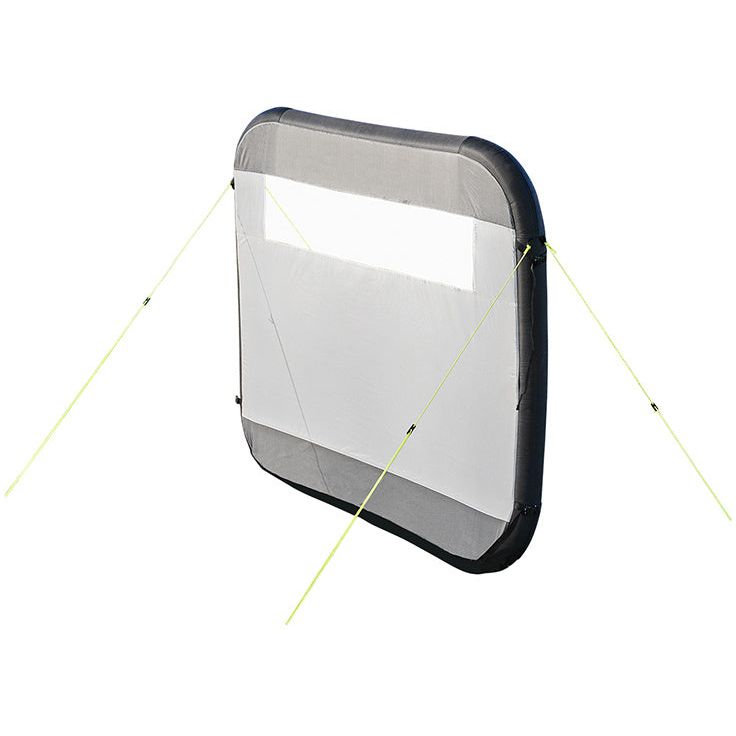 Afbeelding laden in galerijviewer, Proplus Windscherm opblaasbaar 160 x 140 cm lichtgrijs zwart