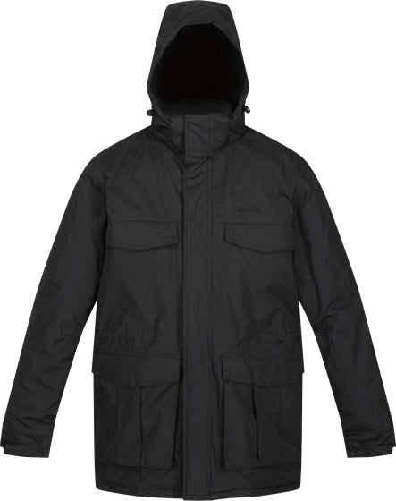 Afbeelding laden in galerijviewer, Regatta Palben Parkajack Waterproof Heren Zwart Maat S