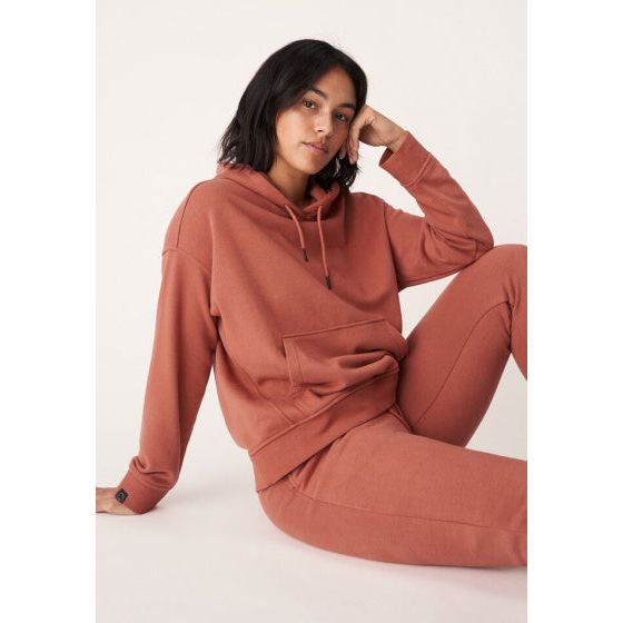Afbeelding laden in galerijviewer, Röhnisch Hoodie Essential dames biologisch katoen oudroze mt XS