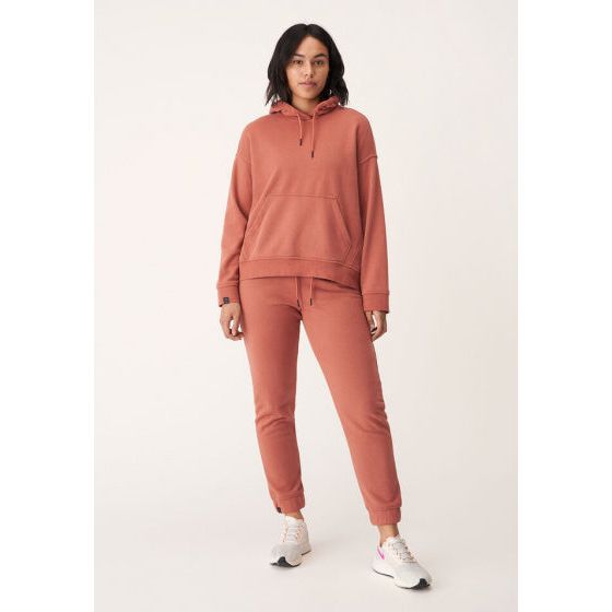 Afbeelding laden in galerijviewer, Röhnisch Hoodie Essential dames biologisch katoen oudroze mt XS
