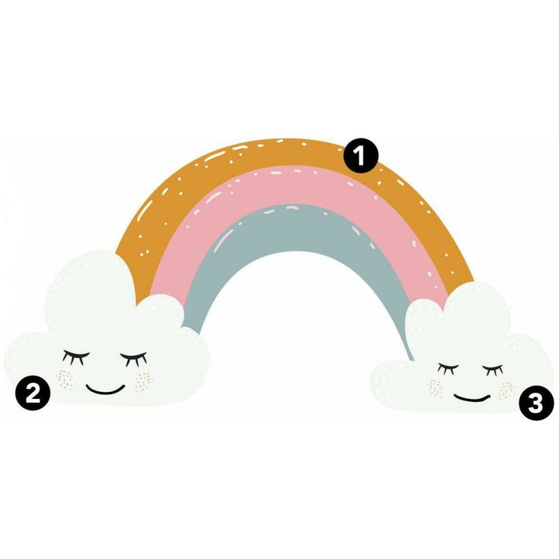 Afbeelding laden in galerijviewer, Roommates Muursticker Rainbow Hearts 112 cm vinyl 47-delig