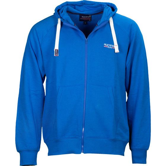 Afbeelding laden in galerijviewer, Rucanor Sky sweatvest hooded unbrushed heren blauw maat 3XL