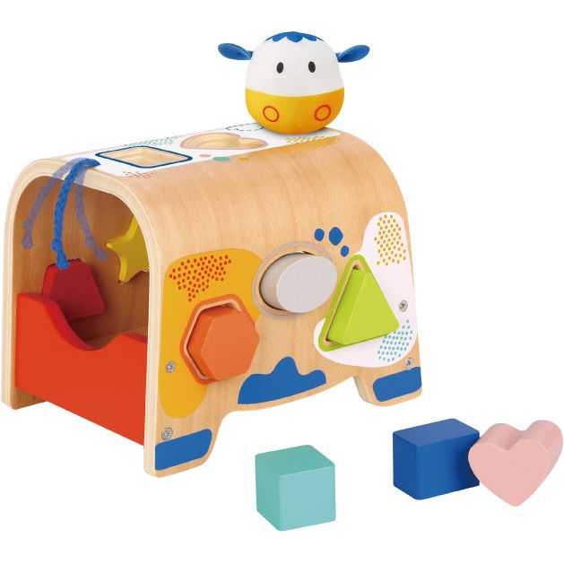 Afbeelding laden in galerijviewer, Tooky toy Houten Vormenstoof Koe 12 maanden 9-delig