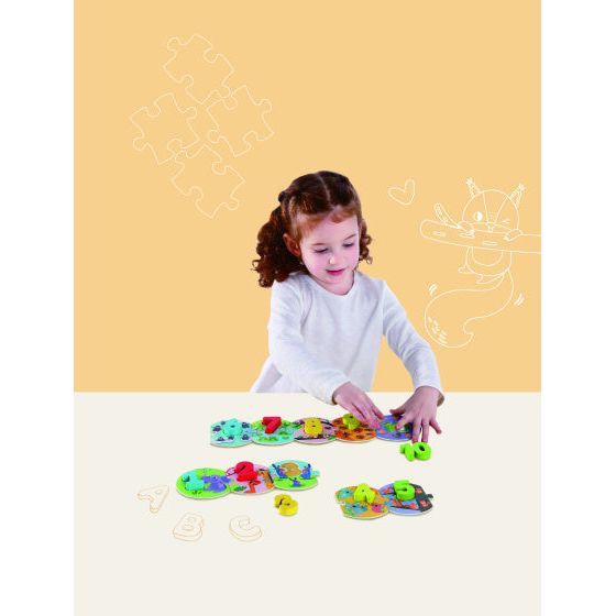 Afbeelding laden in galerijviewer, Tooky toy Getallenpuzzel Educatief Houten Speelgoed 20-delig