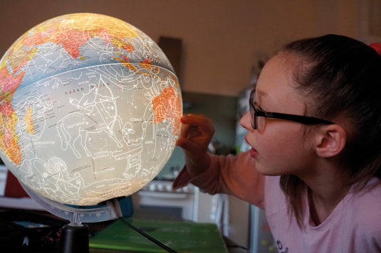 Atmosphere globe - dag nacht geographical globe - 30cm - nederlandstalig - wereldbol
