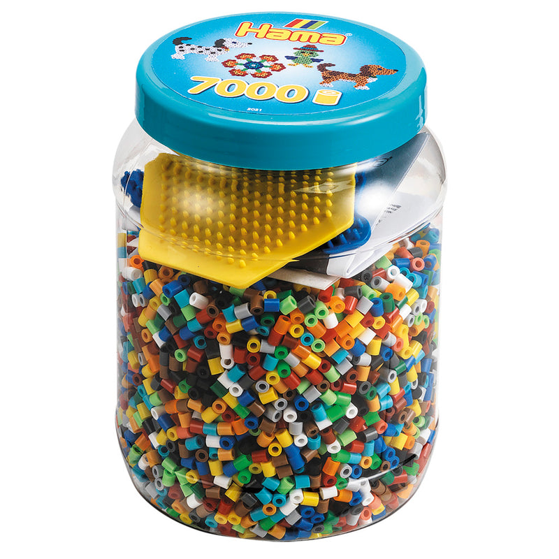 Afbeelding laden in galerijviewer, Hama strijkkralen set in pot 7000 stuks blauw
