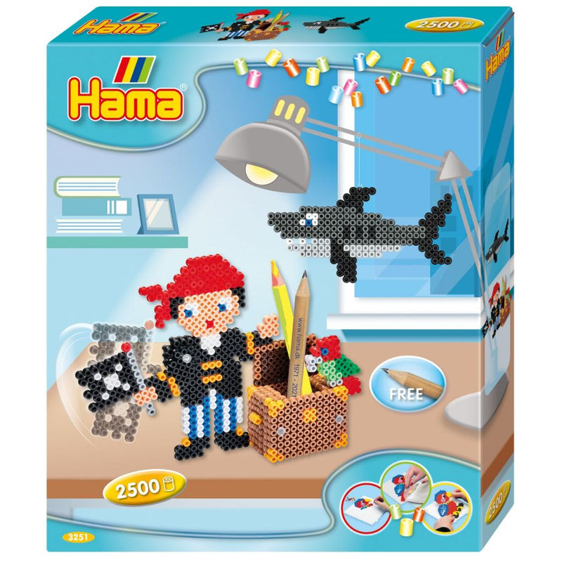 Afbeelding laden in galerijviewer, Hama strijkkralen 3d set piraten 2500 stuks
