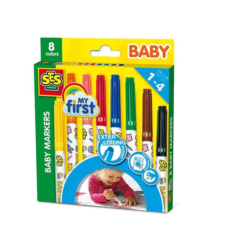 Afbeelding laden in galerijviewer, Ses my first - baby markers 8 kleuren
