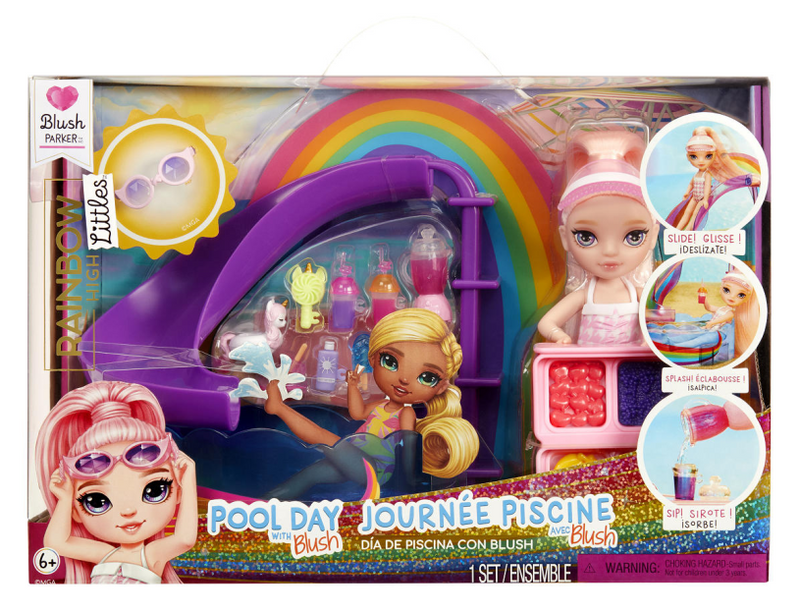 Afbeelding laden in galerijviewer, Rainbow high pop kleine zwembaddag met blush speelset

