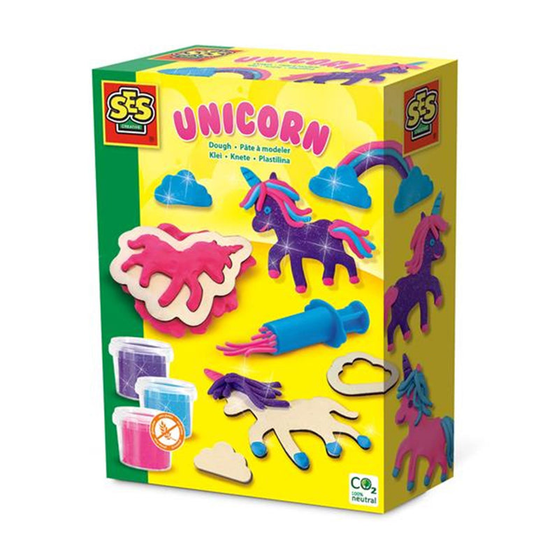 Afbeelding laden in galerijviewer, Ses klei - unicorns neon glitter- speelset van boetseerklei

