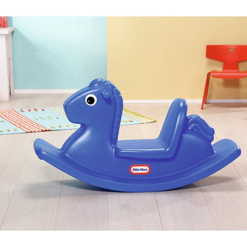 Afbeelding laden in galerijviewer, Little tikes rocking horse 42.6x29x85.5 cm blauw
