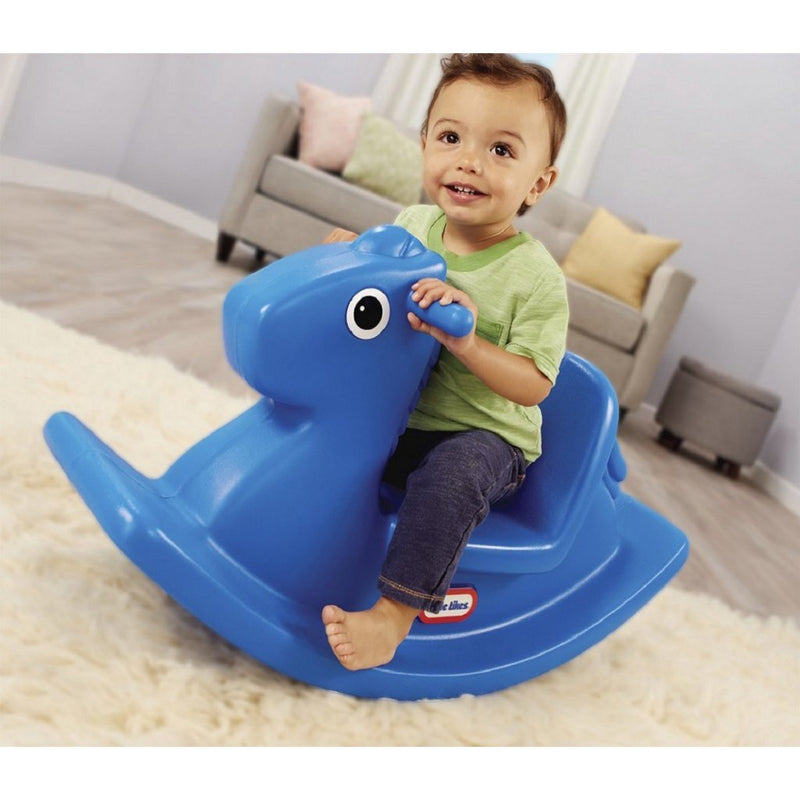 Afbeelding laden in galerijviewer, Little tikes rocking horse 42.6x29x85.5 cm blauw
