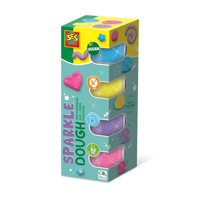 Afbeelding laden in galerijviewer, Ses feel good klei - sparkle (4x90gr)

