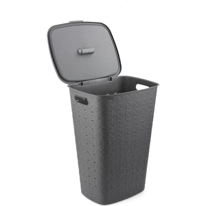 Curver softex wasmand met deksel 56l antraciet 42x31,6x60cm
