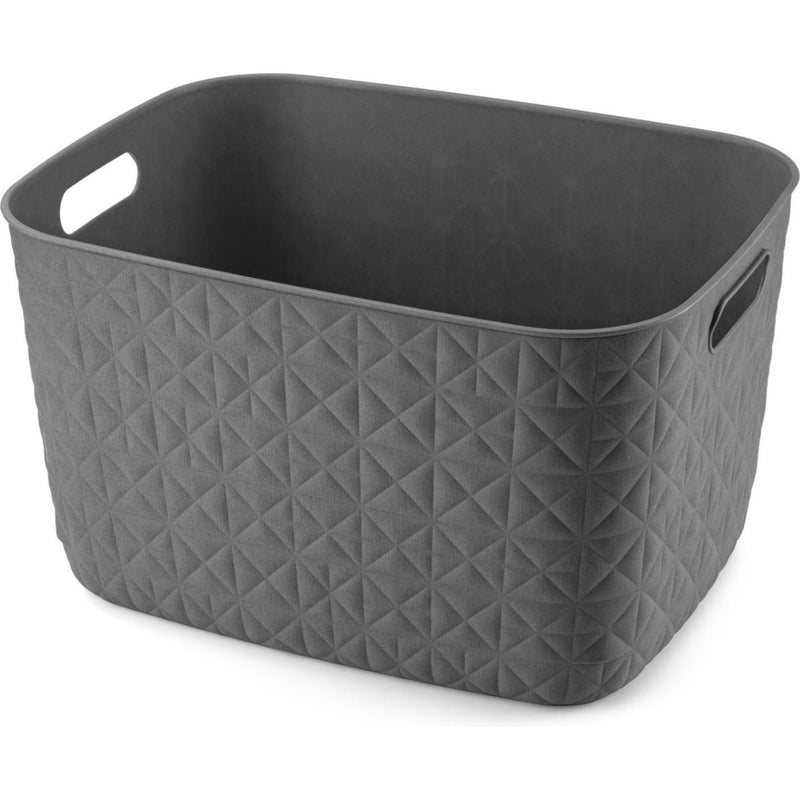Afbeelding laden in galerijviewer, Curver softex opbergmand l - 19l antraciet 38x29x22cm
