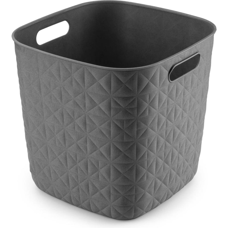 Afbeelding laden in galerijviewer, Curver softex opbergmand cube - 15l antraciet 28x28x27cm

