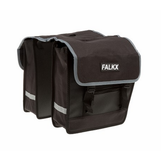 Falkx electra tas dubbel zwart 26l