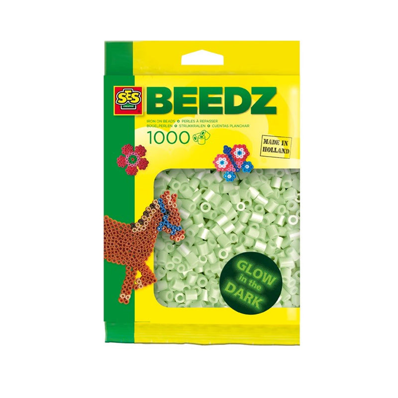 Afbeelding laden in galerijviewer, Ses beedz strijkkralen glow in the dark 1000 stuks
