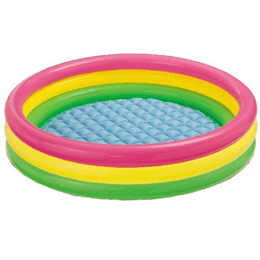 Intex sunset glow kinderzwembad + opblaasbare bodem 147x33cm