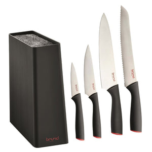 Brund easy cut messenblok 5-delig zwart rood