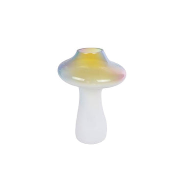Cosydecor vaas beeld paddenstoel rainbow 12x12x17cm muticolor glas