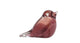 Sculptuur bird oud roze glas 11x6x7,5cm