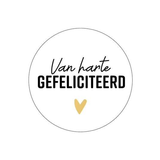 Kassaplan stickers van harte gefeliciteerd ã˜40mm rol a 250 stuks