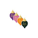 Kassaplan cadeau sticker kerst 40mm 250st wit goud