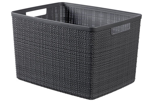Curver jute mandje l 20 liter donkergrijs 36x28x23cm