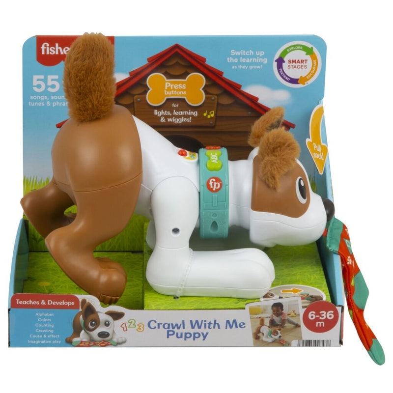 Afbeelding laden in galerijviewer, Fisher price crawl with me puppy + licht en geluid
