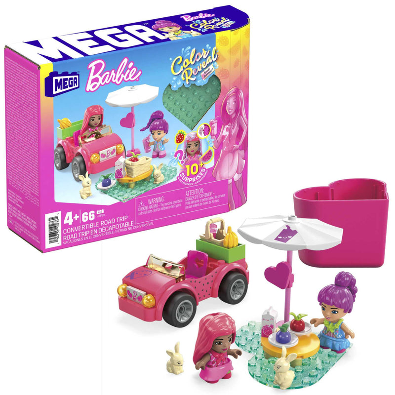 Afbeelding laden in galerijviewer, Mega bloks mega barbie color reveal cabrio bouwspeelgoed
