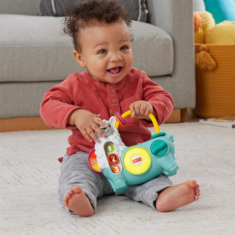 Afbeelding laden in galerijviewer, Fisher price linkimals 123 activiteit lama + licht en geluid
