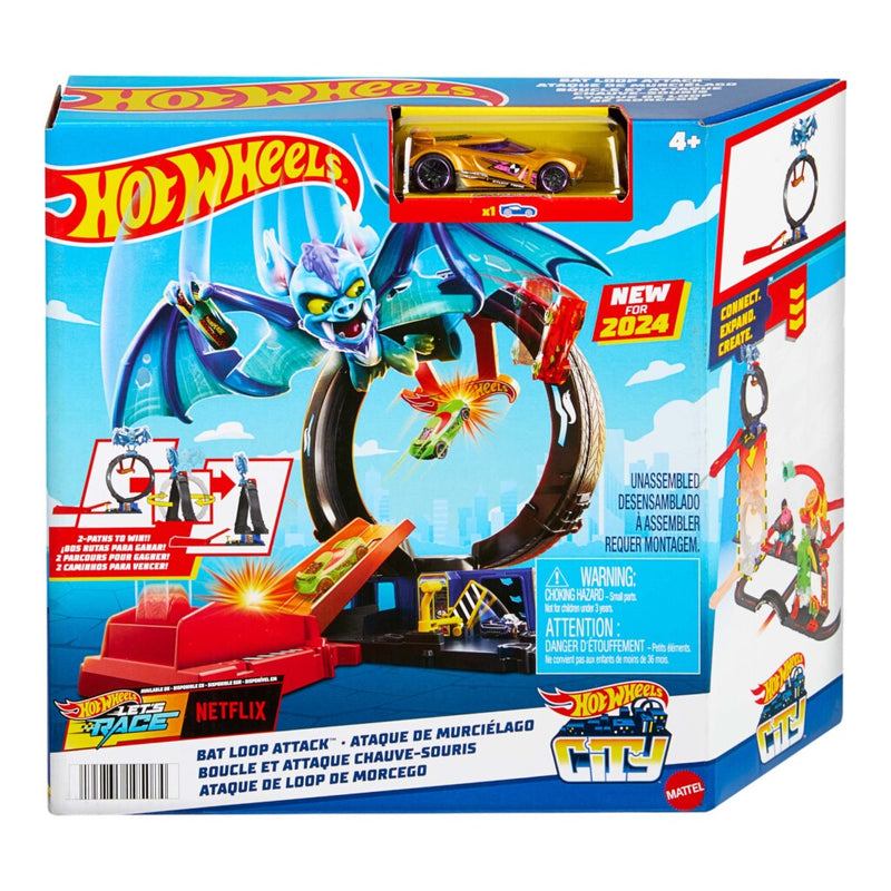 Afbeelding laden in galerijviewer, Hot Wheels Vleermuisaanval Looping Speelset
