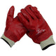 Producten handschoen pvc rood tricotboord gesloten rug