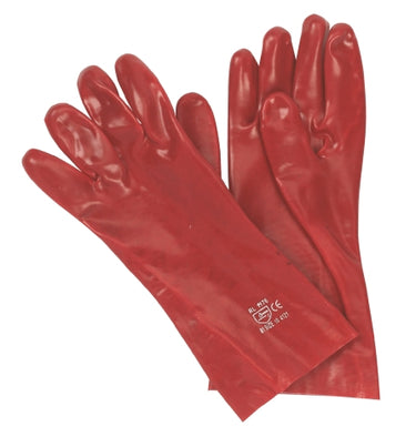 Keron producten handschoen pvc rood 35cm