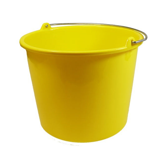 Eurotools emmer kunststof prof, geel 12l.