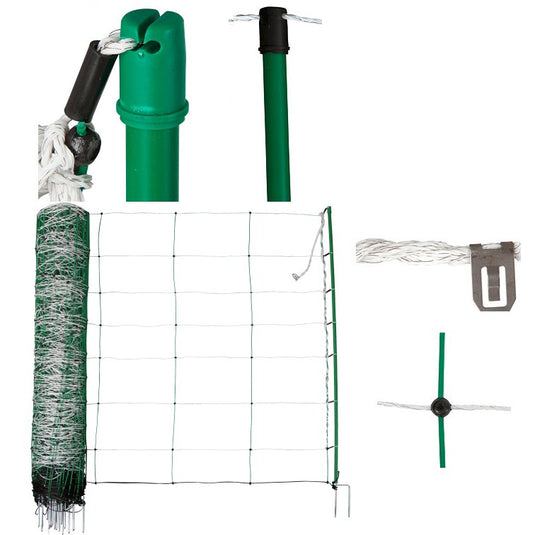 Ako producten schapennet titannet wit groen 90cm x 50m dubbele pen