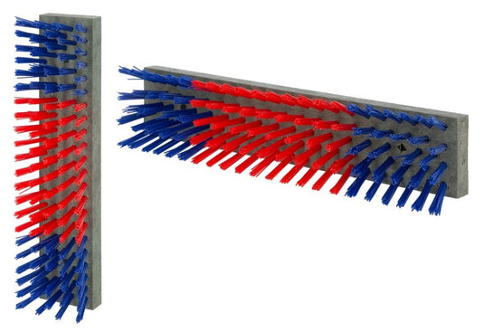 Producten veeborstel nylon blauw rood blauw 50x10cm