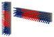 Producten veeborstel nylon blauw rood blauw 50x10cm