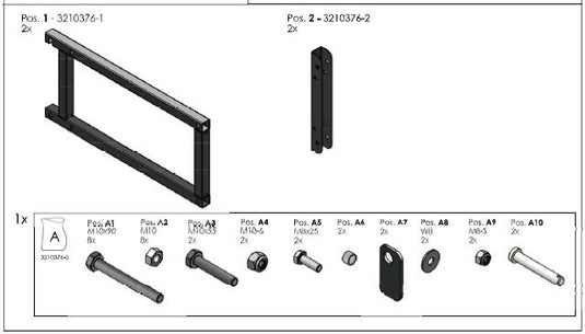 Producten wandbevestigingsset voor hooibox