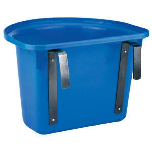 Producten voerbak met ophanghaken halfrond blauw 12l