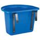 Producten voerbak met ophanghaken halfrond blauw 12l