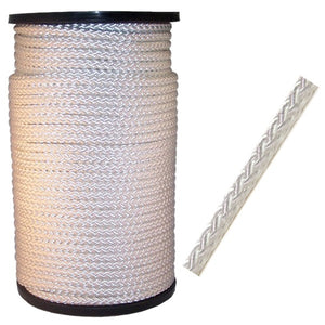 Producten nylon touw wit gevlochten 1mm 100m
